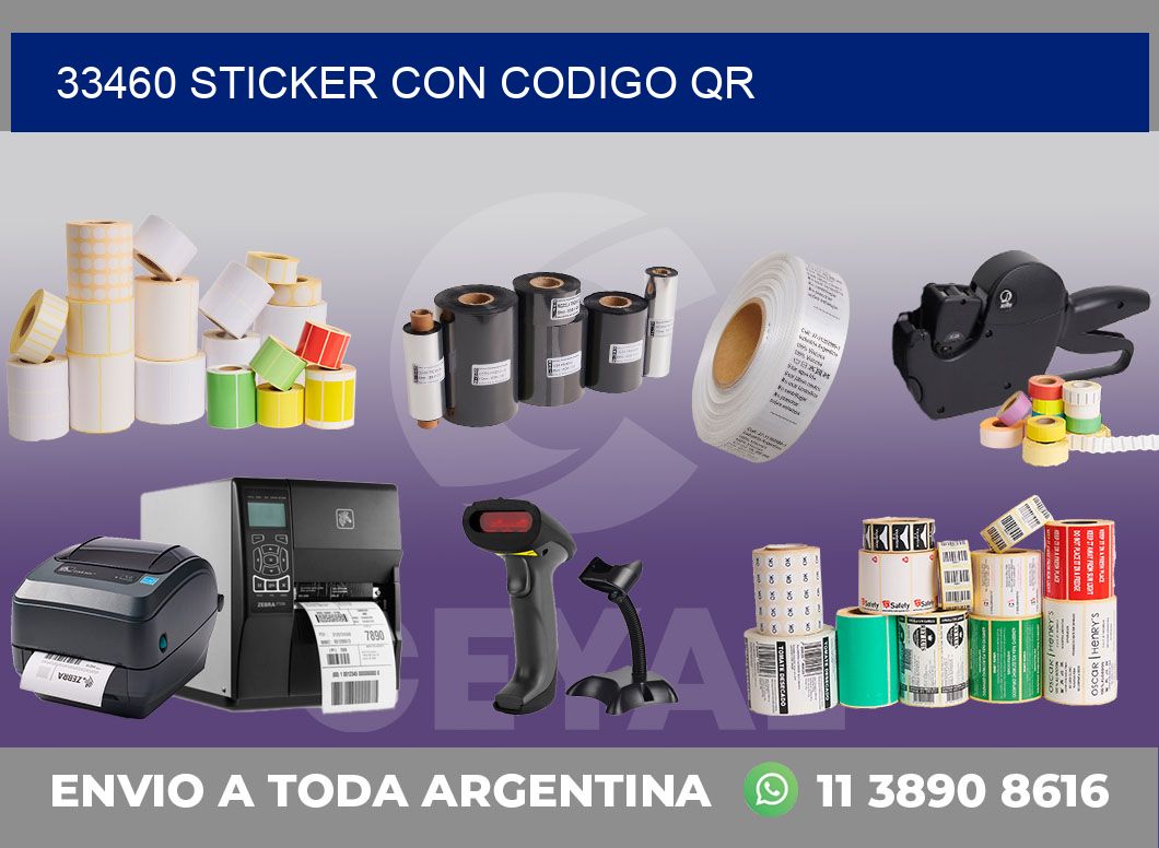 33460 STICKER CON CODIGO QR