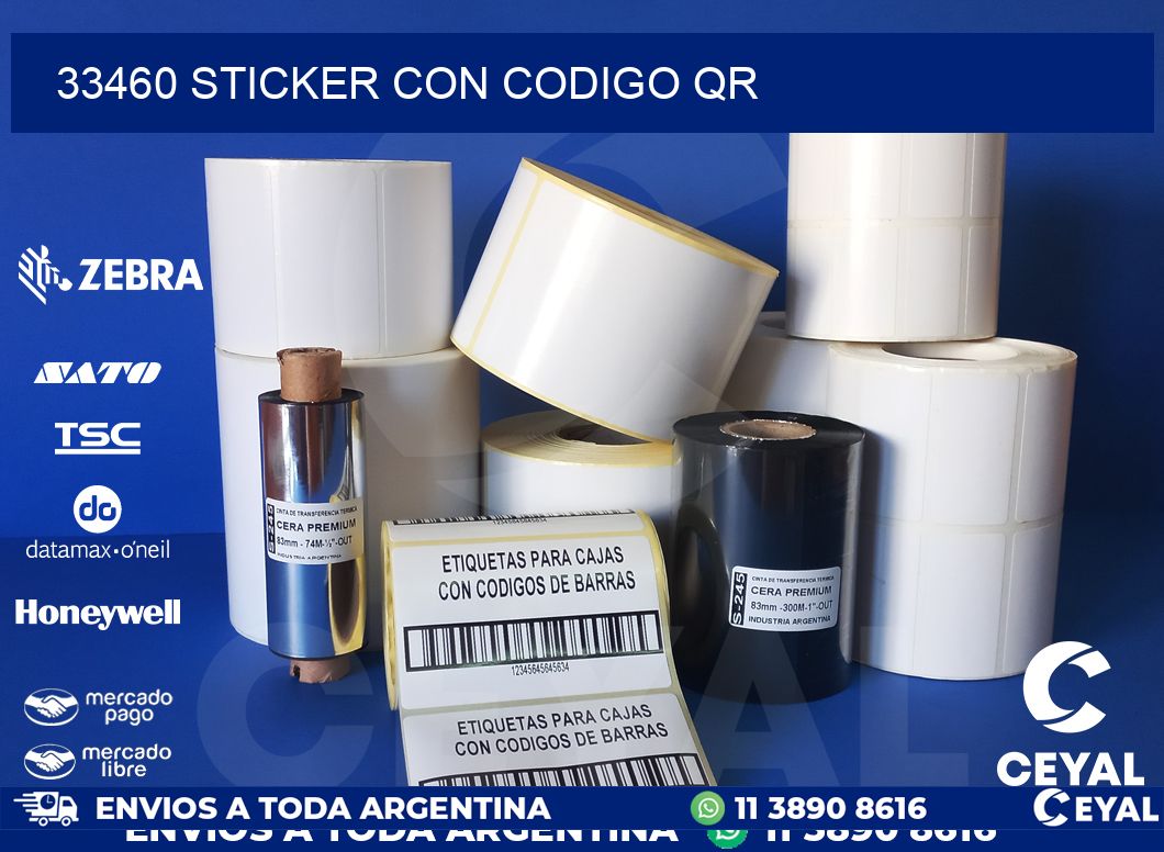 33460 STICKER CON CODIGO QR