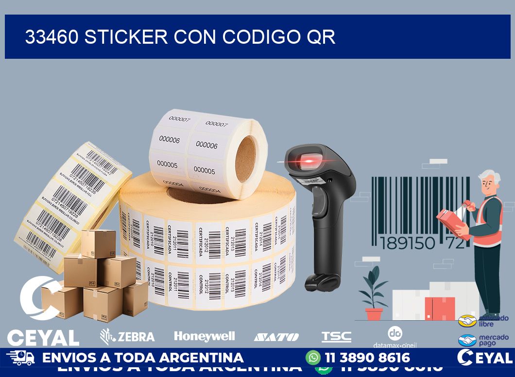 33460 STICKER CON CODIGO QR