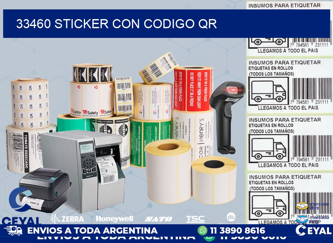 33460 STICKER CON CODIGO QR