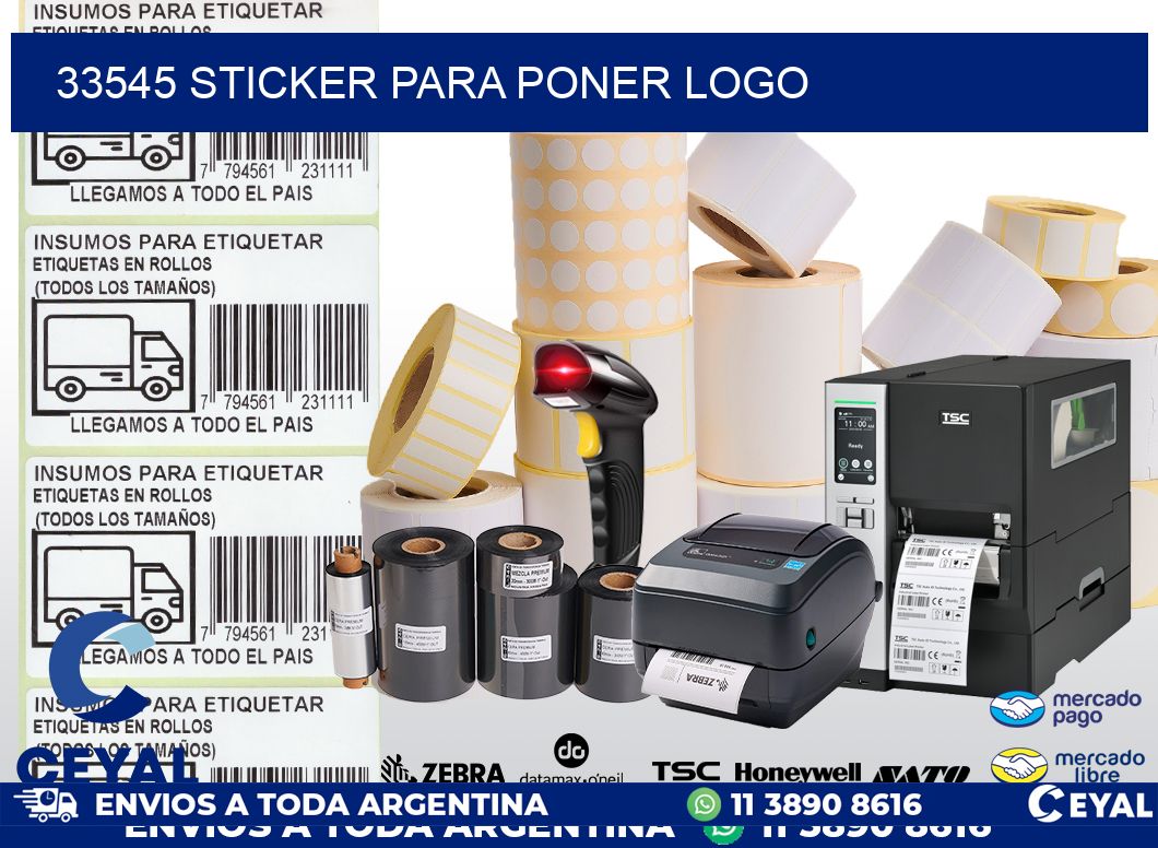 33545 STICKER PARA PONER LOGO