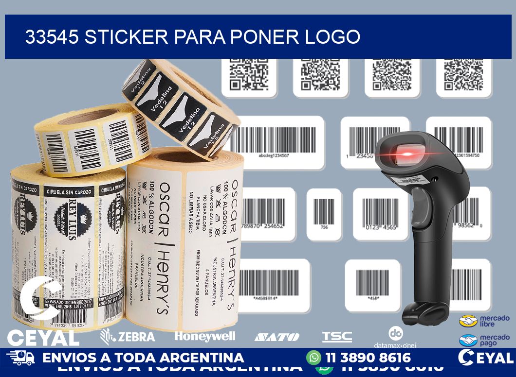 33545 STICKER PARA PONER LOGO