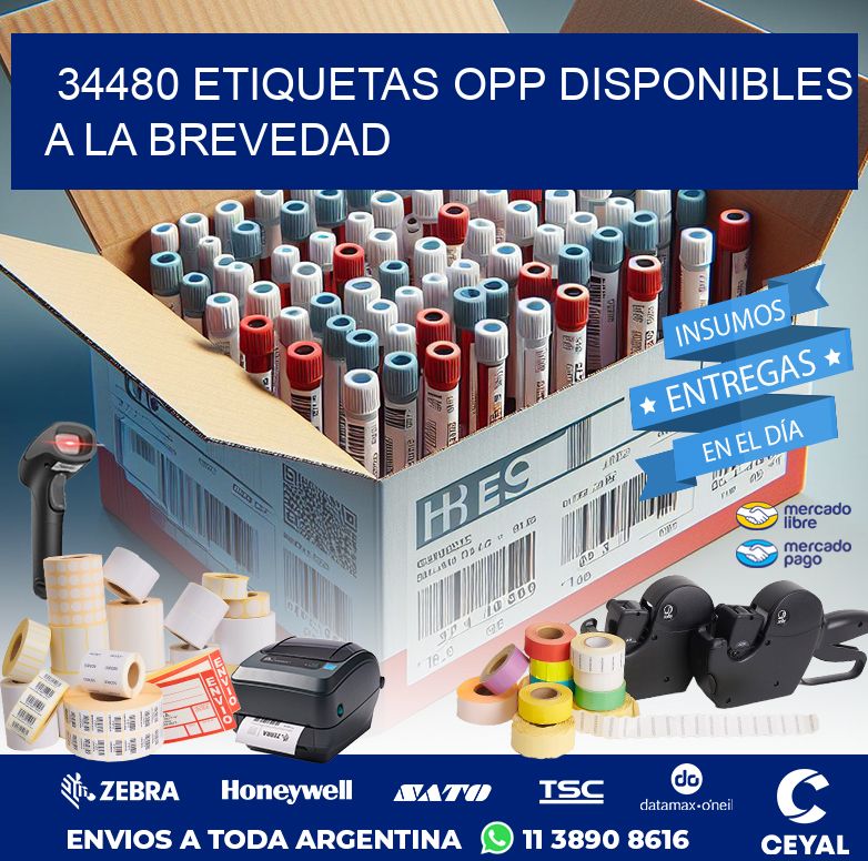 34480 ETIQUETAS OPP DISPONIBLES A LA BREVEDAD