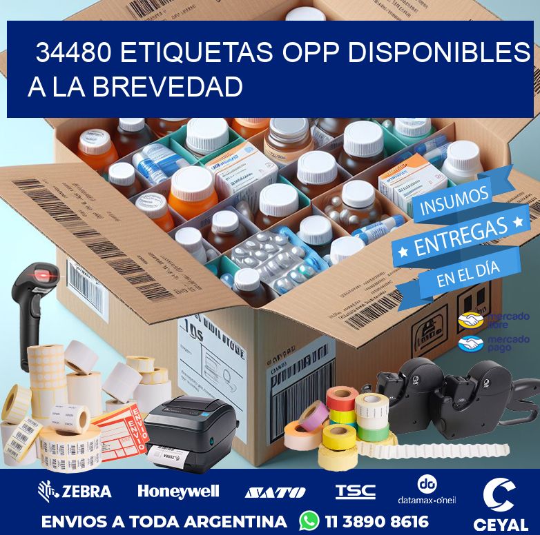 34480 ETIQUETAS OPP DISPONIBLES A LA BREVEDAD