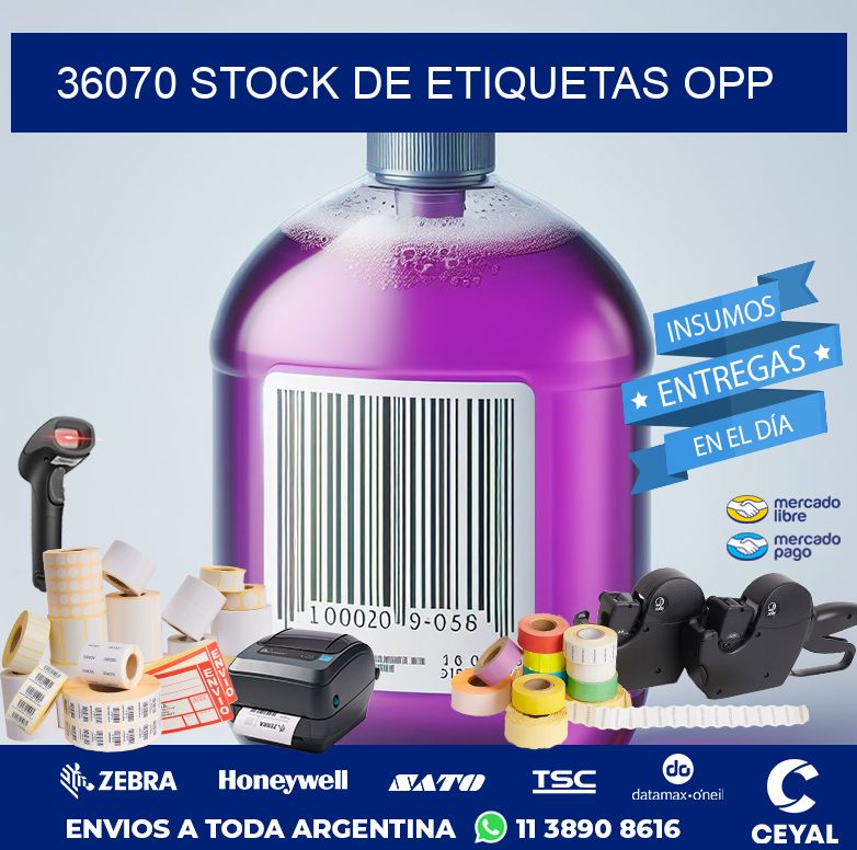 36070 STOCK DE ETIQUETAS OPP