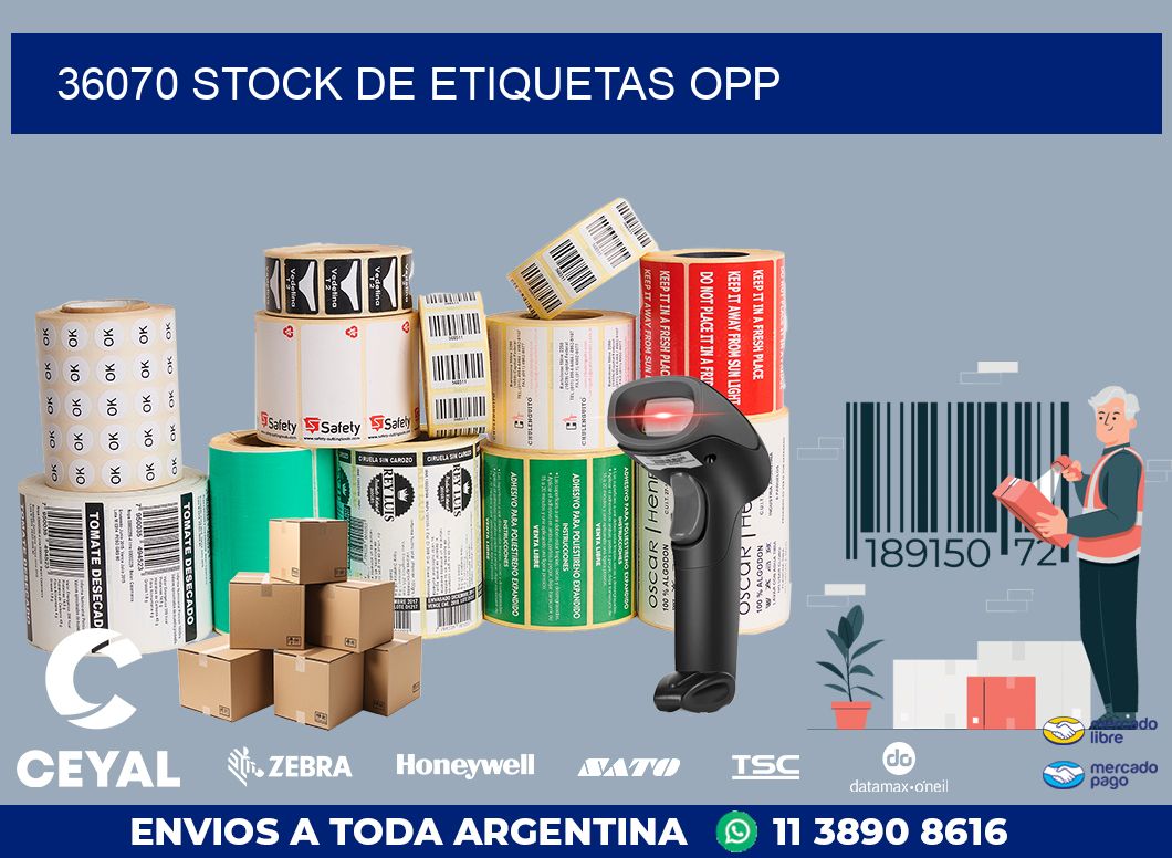 36070 STOCK DE ETIQUETAS OPP
