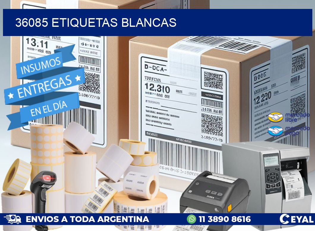 36085 ETIQUETAS BLANCAS