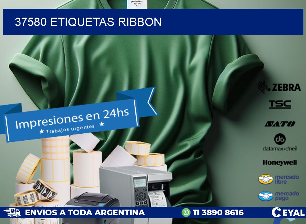 37580 ETIQUETAS RIBBON