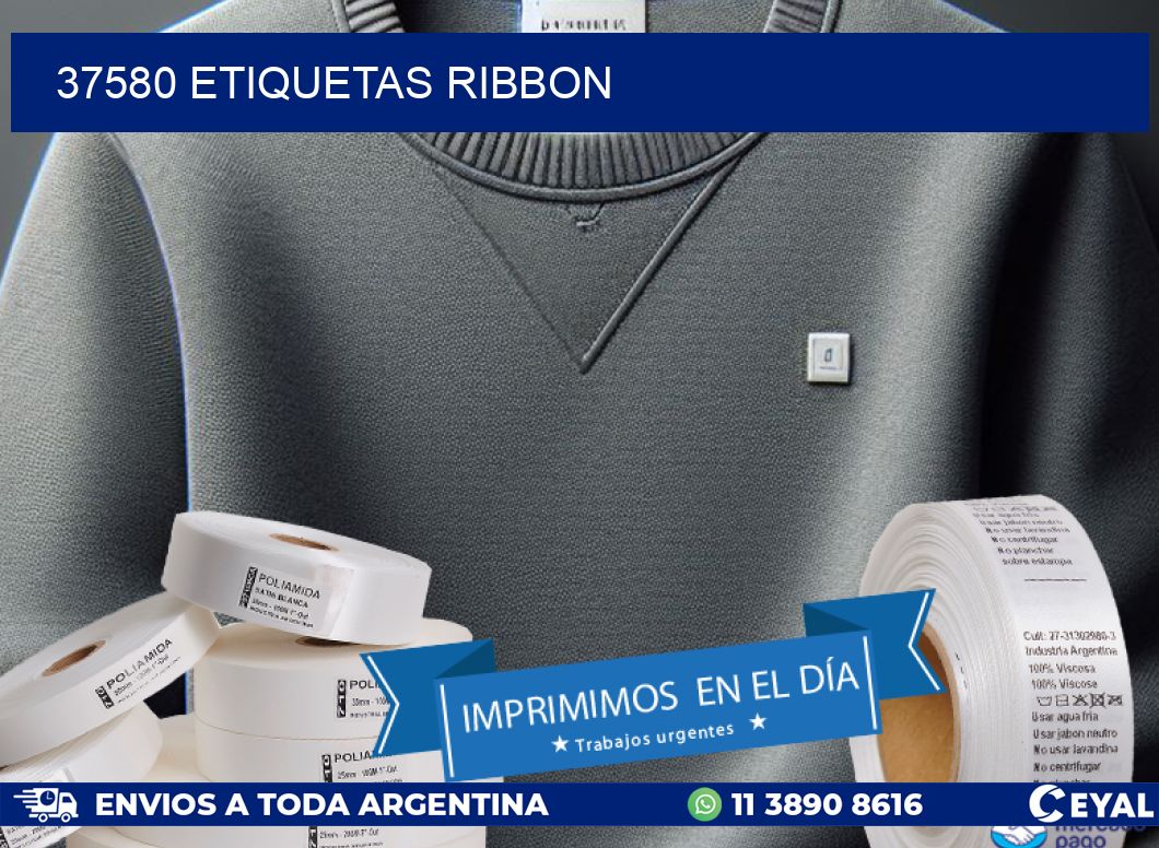 37580 ETIQUETAS RIBBON
