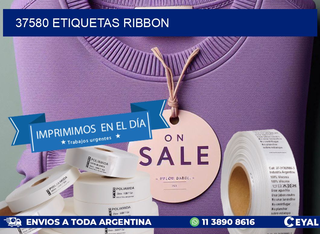 37580 ETIQUETAS RIBBON