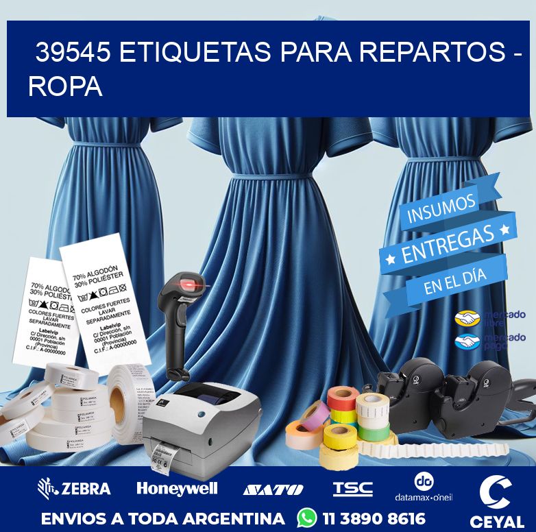 39545 ETIQUETAS PARA REPARTOS – ROPA