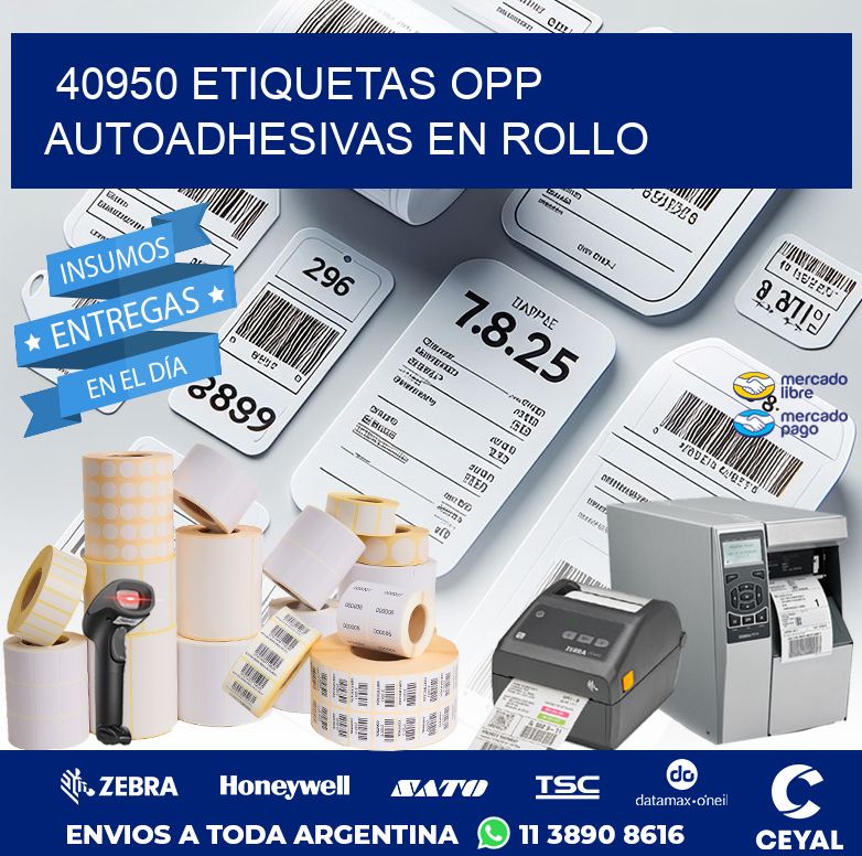 40950 ETIQUETAS OPP AUTOADHESIVAS EN ROLLO