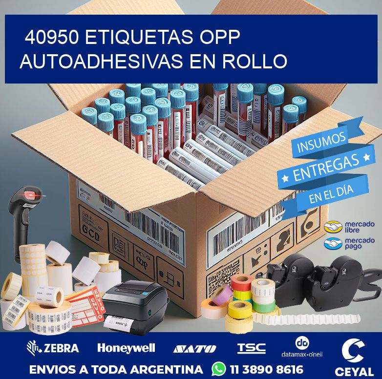 40950 ETIQUETAS OPP AUTOADHESIVAS EN ROLLO