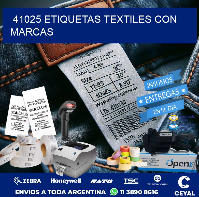 41025 ETIQUETAS TEXTILES CON MARCAS