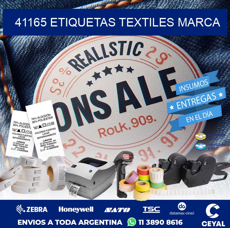 41165 ETIQUETAS TEXTILES MARCA