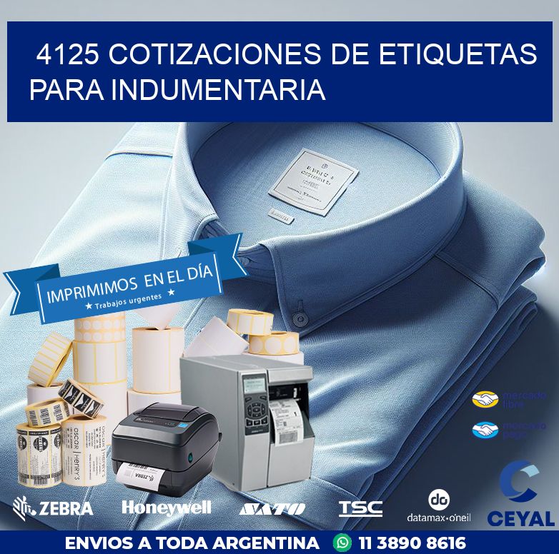 4125 COTIZACIONES DE ETIQUETAS PARA INDUMENTARIA