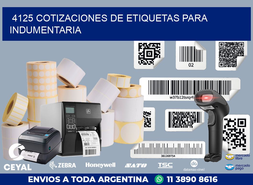 4125 COTIZACIONES DE ETIQUETAS PARA INDUMENTARIA