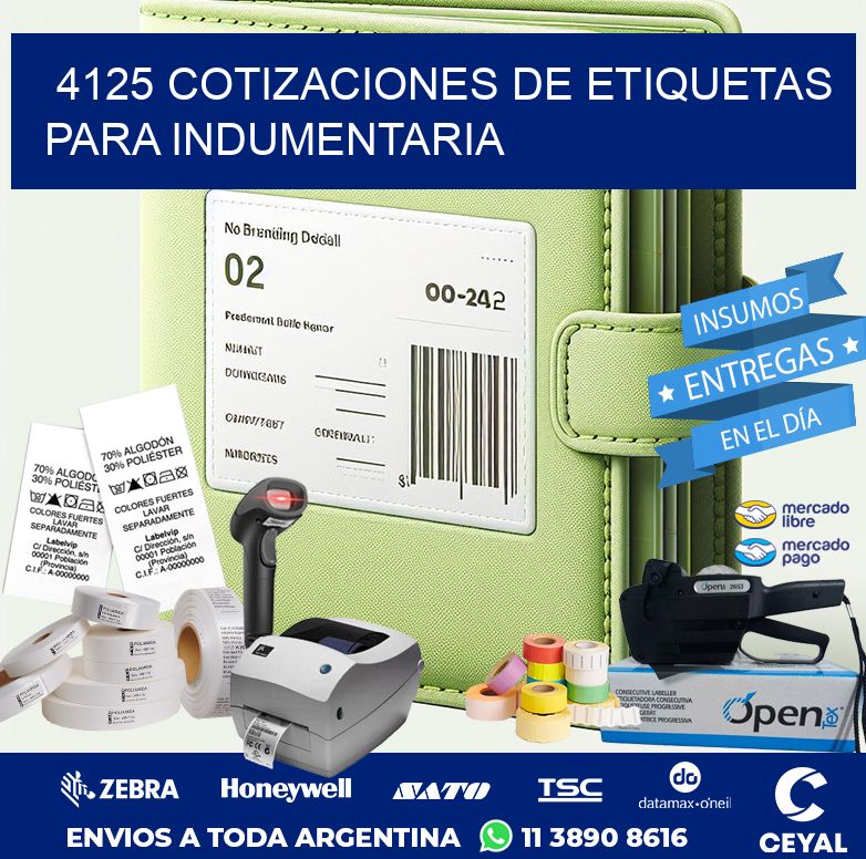 4125 COTIZACIONES DE ETIQUETAS PARA INDUMENTARIA