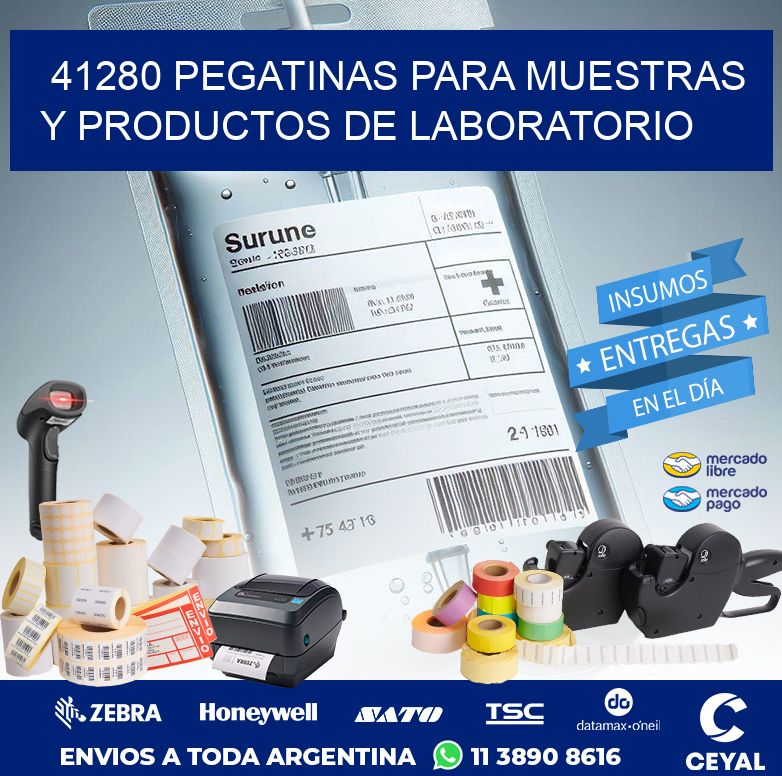 41280 PEGATINAS PARA MUESTRAS Y PRODUCTOS DE LABORATORIO