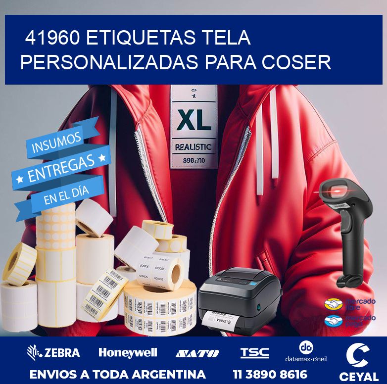 41960 ETIQUETAS TELA PERSONALIZADAS PARA COSER