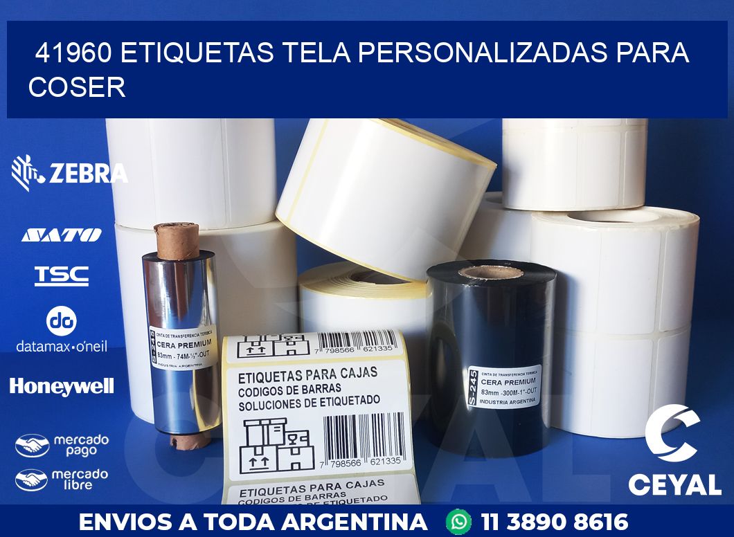 41960 ETIQUETAS TELA PERSONALIZADAS PARA COSER