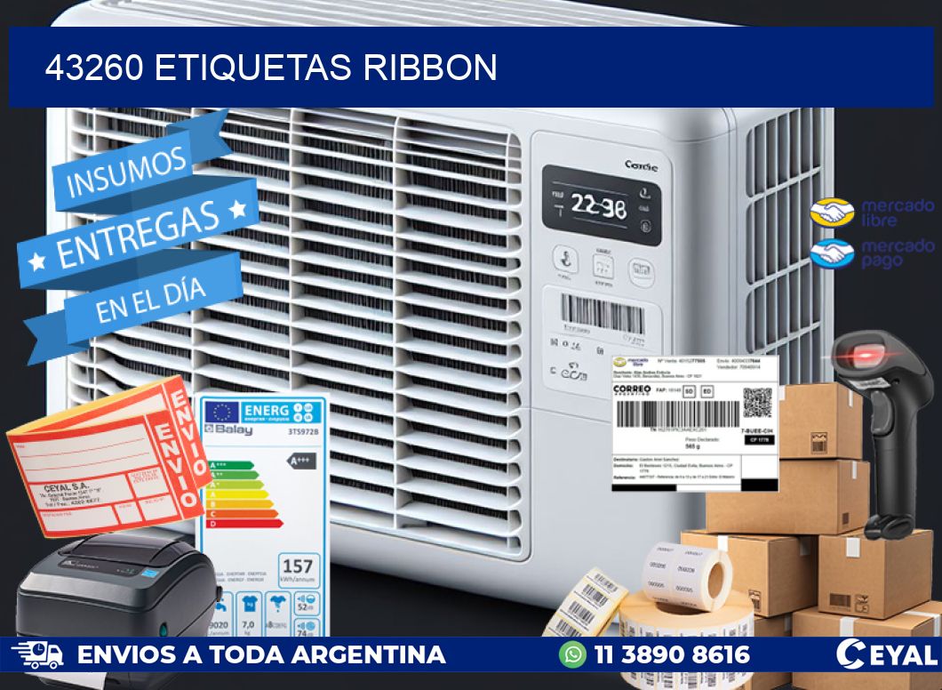 43260 ETIQUETAS RIBBON