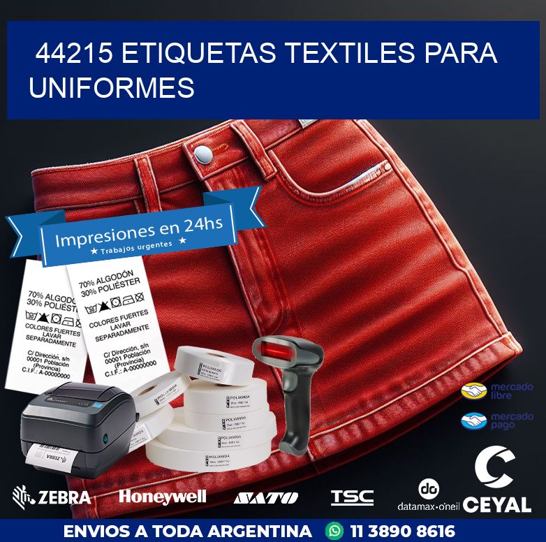 44215 ETIQUETAS TEXTILES PARA UNIFORMES