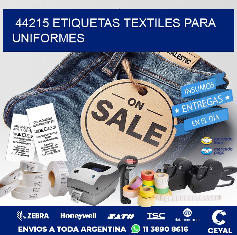 44215 ETIQUETAS TEXTILES PARA UNIFORMES