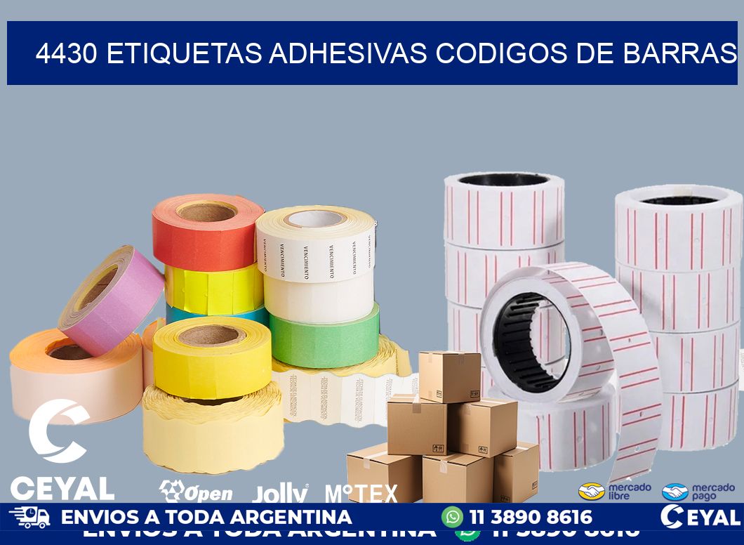 4430 ETIQUETAS ADHESIVAS CODIGOS DE BARRAS