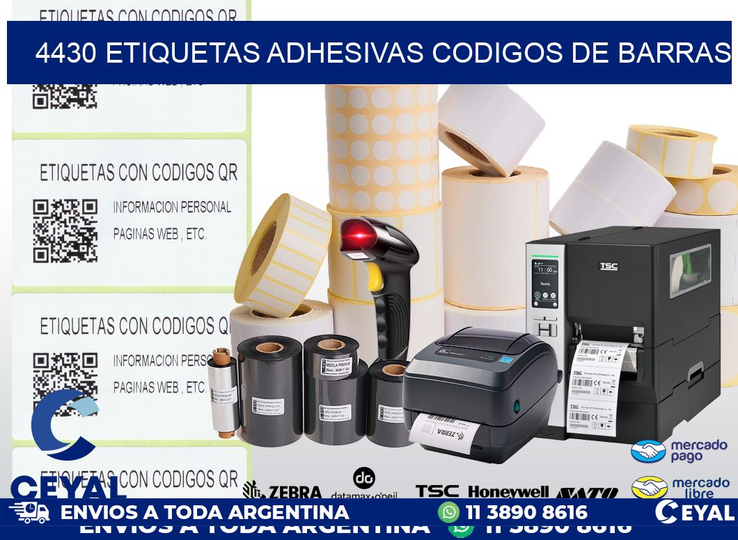 4430 ETIQUETAS ADHESIVAS CODIGOS DE BARRAS