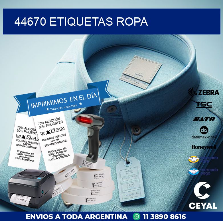 44670 ETIQUETAS ROPA