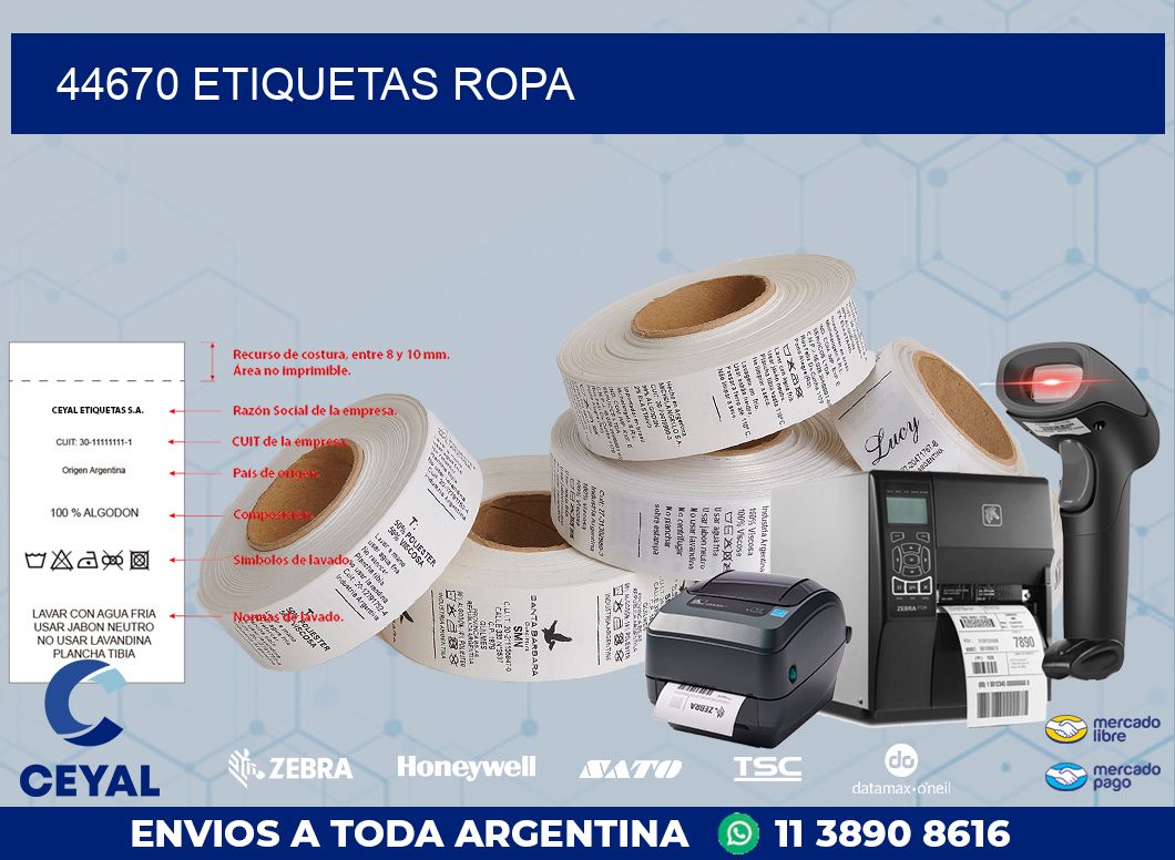44670 ETIQUETAS ROPA