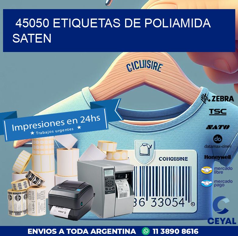45050 ETIQUETAS DE POLIAMIDA SATEN
