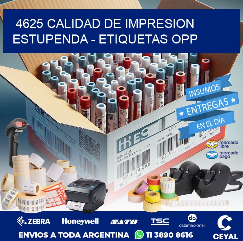 4625 CALIDAD DE IMPRESION ESTUPENDA - ETIQUETAS OPP