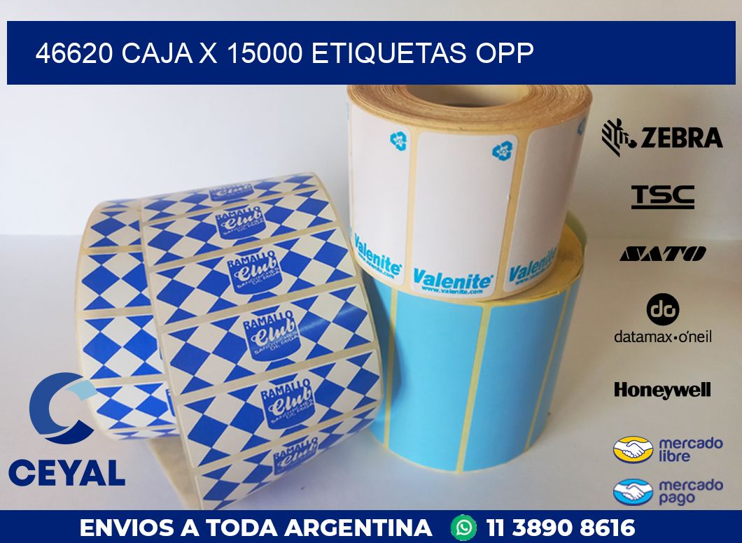 46620 CAJA X 15000 ETIQUETAS OPP