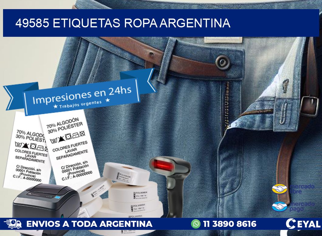 49585 ETIQUETAS ROPA ARGENTINA