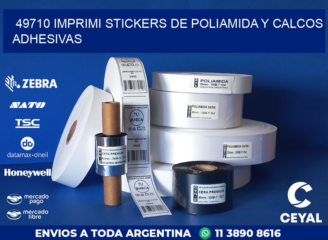 49710 IMPRIMI STICKERS DE POLIAMIDA Y CALCOS ADHESIVAS