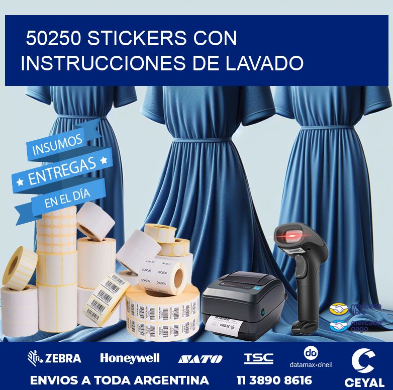 50250 STICKERS CON INSTRUCCIONES DE LAVADO