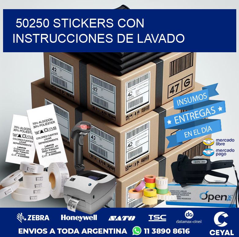 50250 STICKERS CON INSTRUCCIONES DE LAVADO