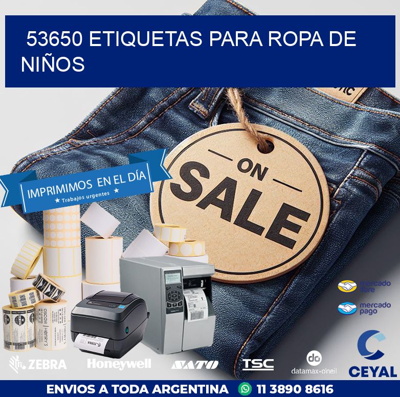 53650 ETIQUETAS PARA ROPA DE NIÑOS
