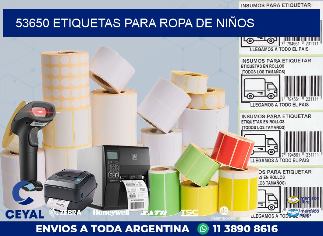 53650 ETIQUETAS PARA ROPA DE NIÑOS