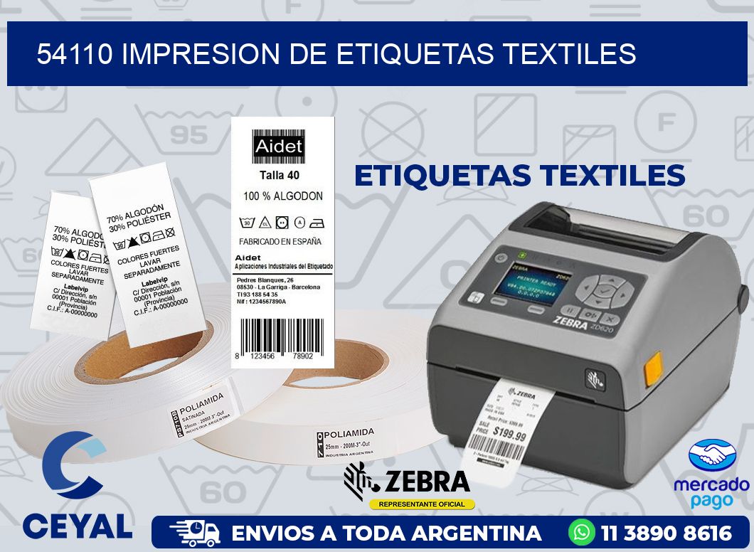 54110 IMPRESION DE ETIQUETAS TEXTILES