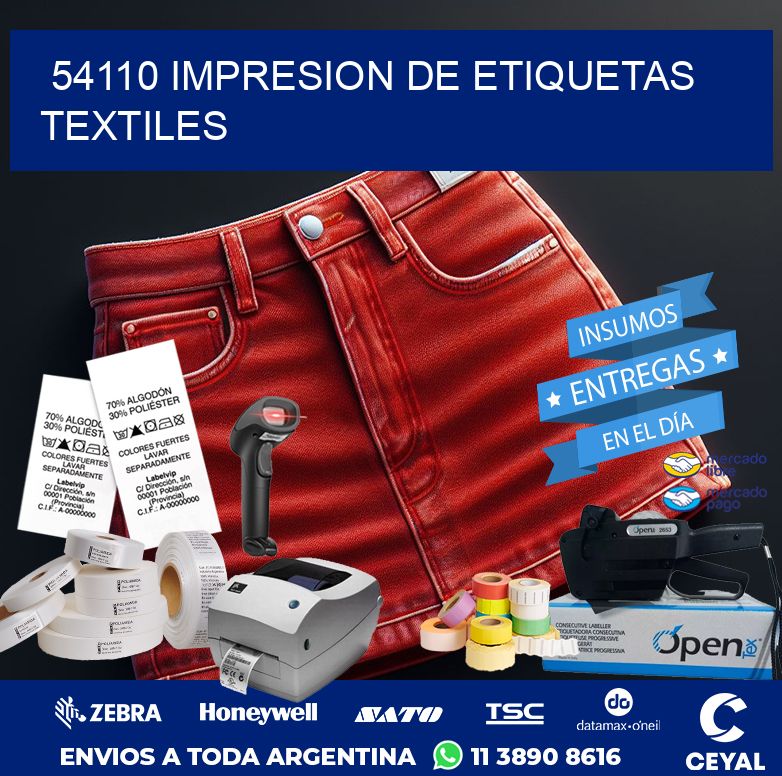 54110 IMPRESION DE ETIQUETAS TEXTILES