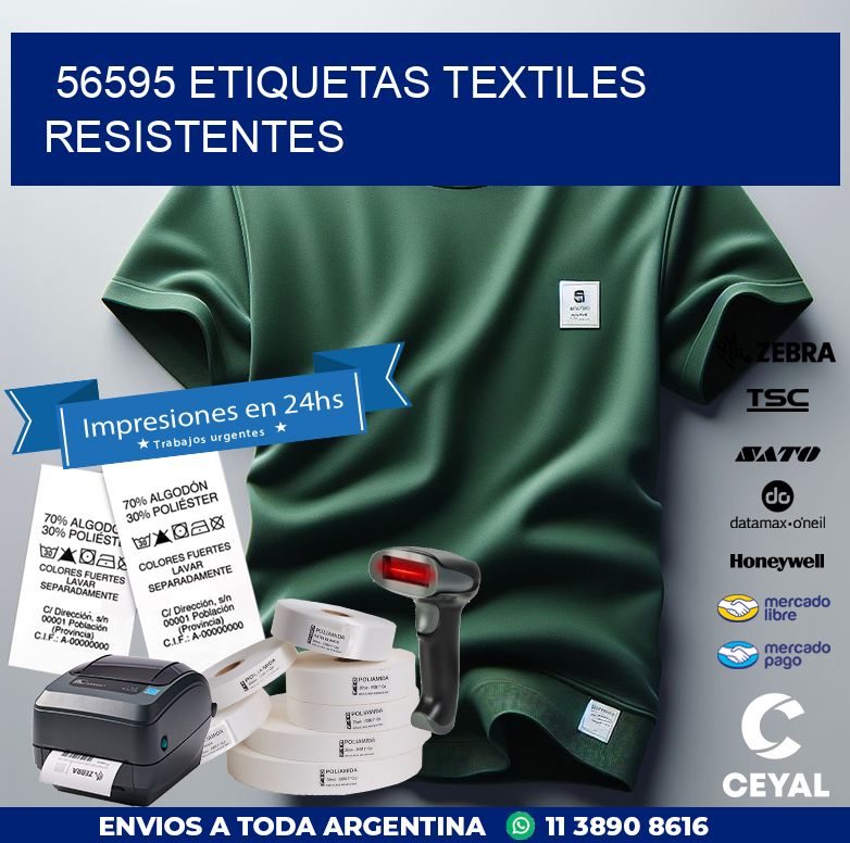 56595 ETIQUETAS TEXTILES RESISTENTES