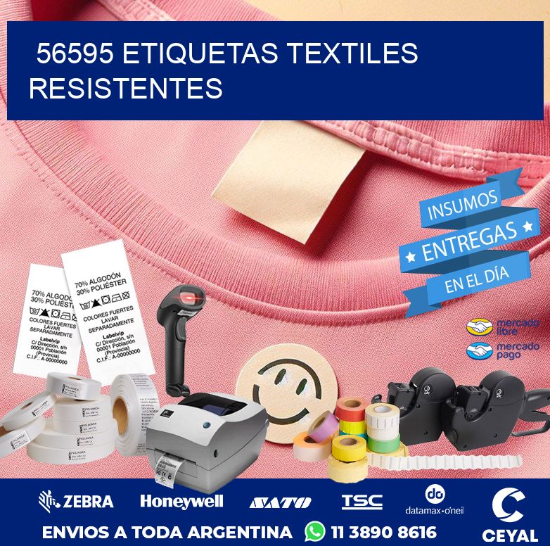 56595 ETIQUETAS TEXTILES RESISTENTES