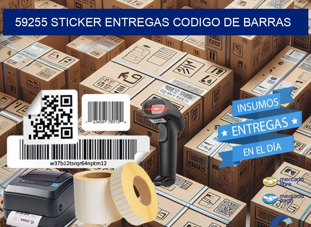 59255 STICKER ENTREGAS CODIGO DE BARRAS