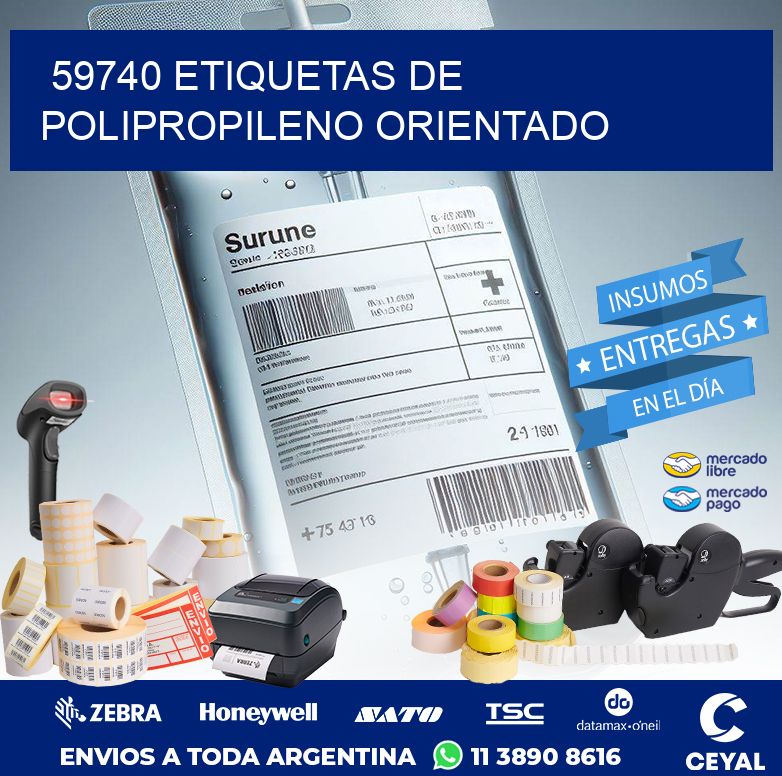 59740 ETIQUETAS DE POLIPROPILENO ORIENTADO