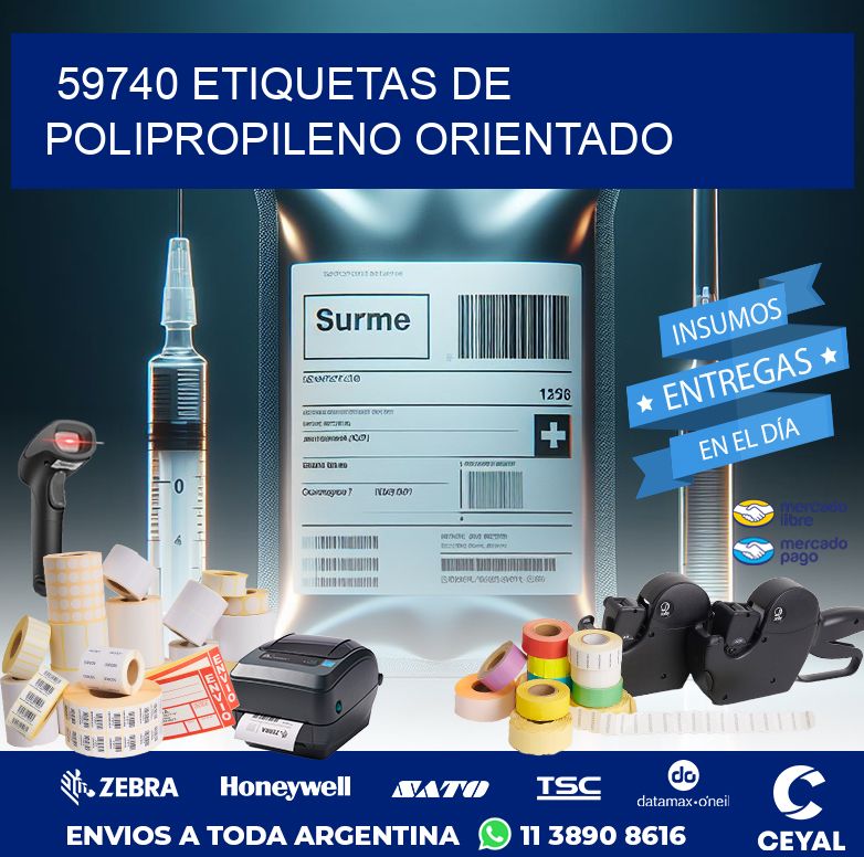 59740 ETIQUETAS DE POLIPROPILENO ORIENTADO