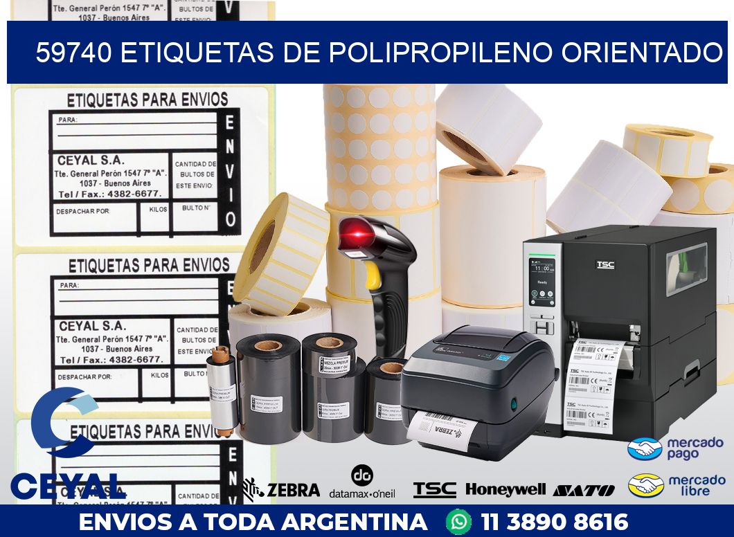 59740 ETIQUETAS DE POLIPROPILENO ORIENTADO