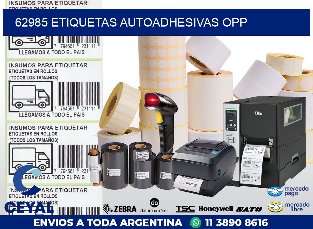 62985 ETIQUETAS AUTOADHESIVAS OPP